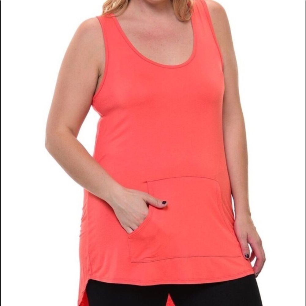 SALE ❗️ Chris &‎ Carol Boutique Coral Pocket Tank